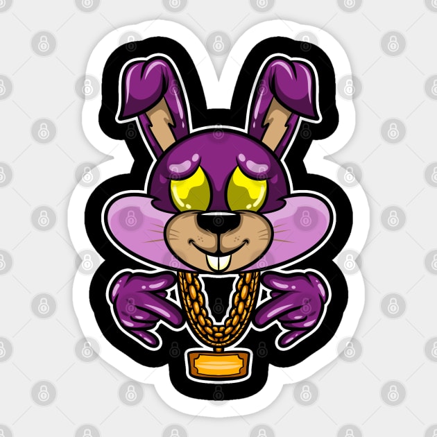 swag rabbit cartoon Sticker by Behold Design Supply